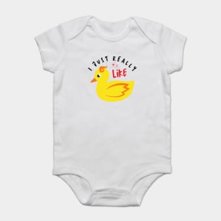 I just really like ducks ok Baby Bodysuit